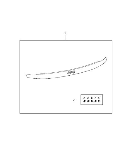 2013 Jeep Grand Cherokee Deflector Kit, Air - Front Diagram