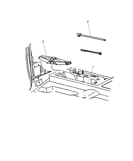 1997 Dodge Dakota Jack & Storage Diagram 1