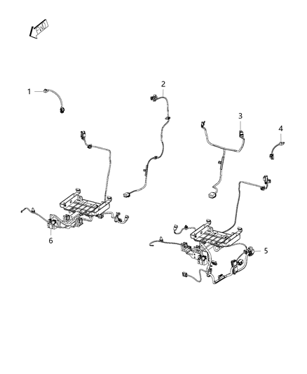 2016 Dodge Challenger Wiring-Seat Back Diagram for 68256988AA