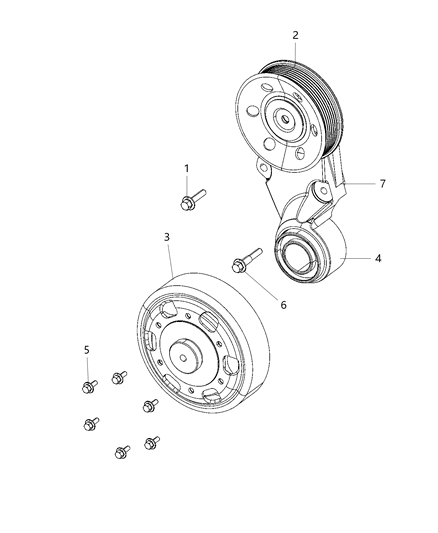 2019 Ram 5500 Cover-Fan Diagram for 68444245AA