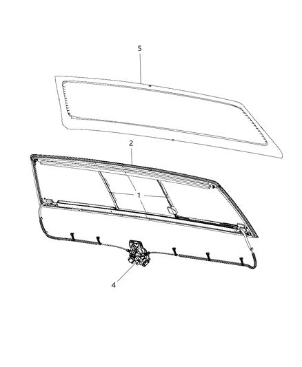 2020 Ram 1500 Glass, Backlite Diagram