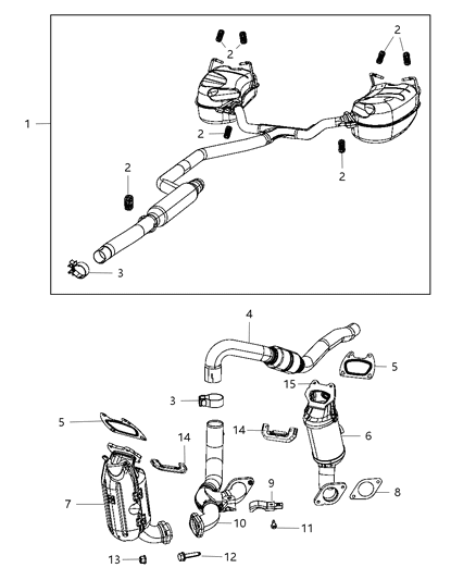 2014 Dodge Journey Exhaust System Diagram 3