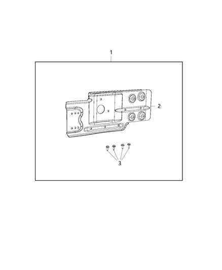 2019 Ram 1500 Classic Plate Kit, Skid Diagram