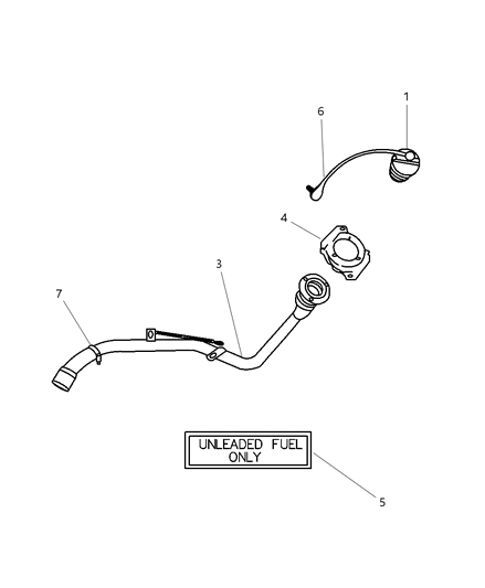 2003 Chrysler Sebring Fuel Tank Filler Tube Diagram