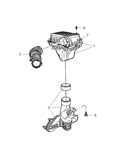 2007 Chrysler 300 Hose-Make Up Air Diagram for 4792853AD