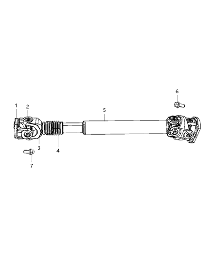 2012 Ram 3500 Front Drive Shaft Diagram for 52123326AB