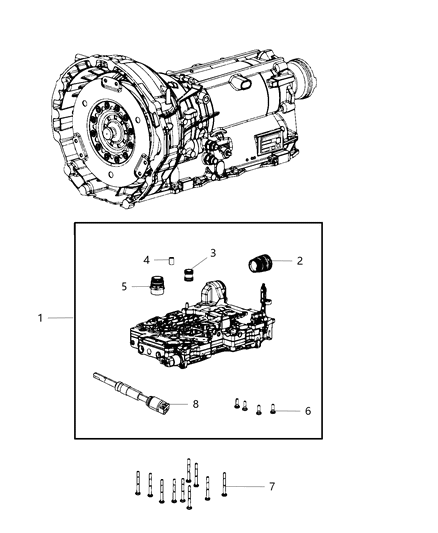 2018 Dodge Challenger Valve Body & Related Parts Diagram 1