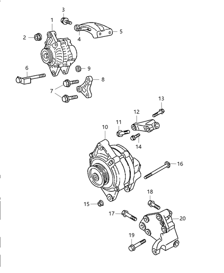 1997 Chrysler Sebring Coupe Alternator Diagram 2