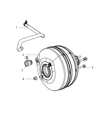 2010 Dodge Ram 1500 Booster, Vacuum Power Brake Diagram