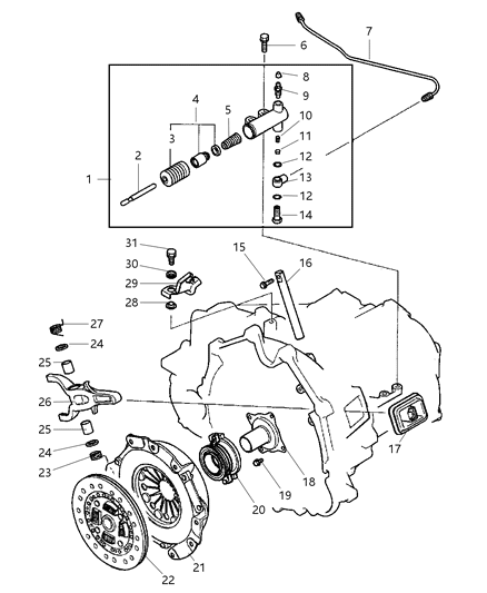 2002 Chrysler Sebring Bearing-Clutch Release Diagram for MR145619