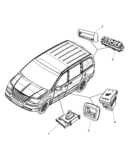 2009 Chrysler Town & Country Switches Seat Diagram