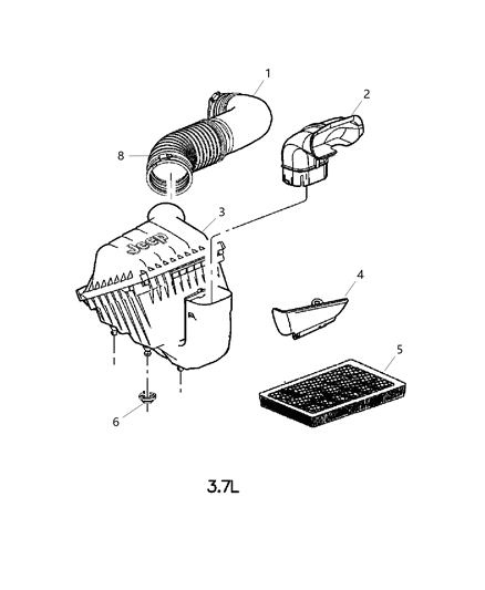 2006 Jeep Liberty Air Cleaner Diagram 2