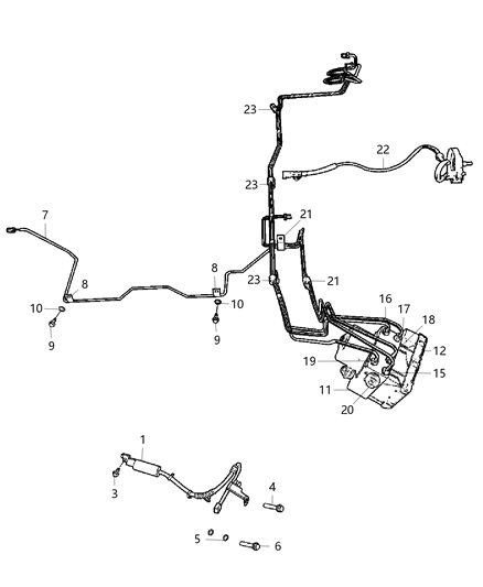2014 Dodge Viper Anti-Lock Brake System Module Diagram for 68224802AA