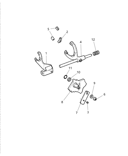 1998 Dodge Durango Forks & Rail Diagram 1