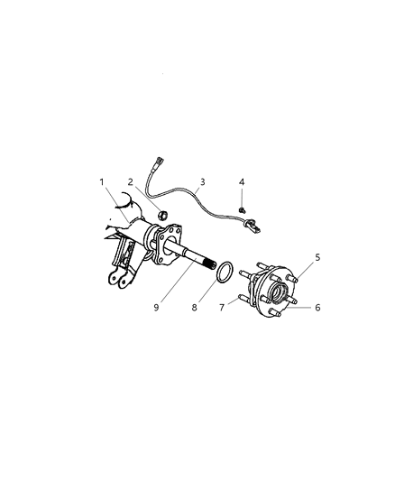 2007 Jeep Grand Cherokee Axle Shafts, Rear Diagram