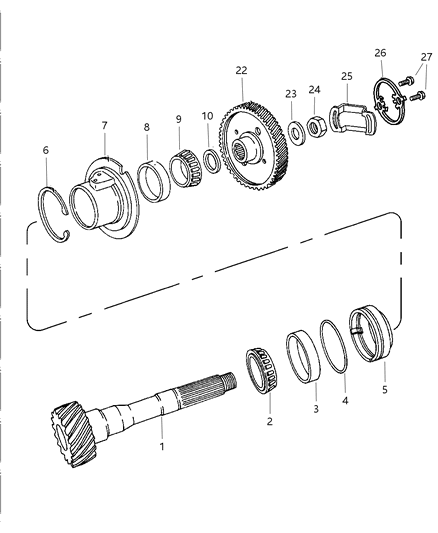 2001 Dodge Caravan Shaft - Transfer Diagram 1