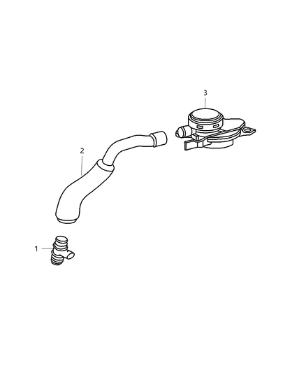 2003 Chrysler PT Cruiser Crankcase Ventilation Diagram 1