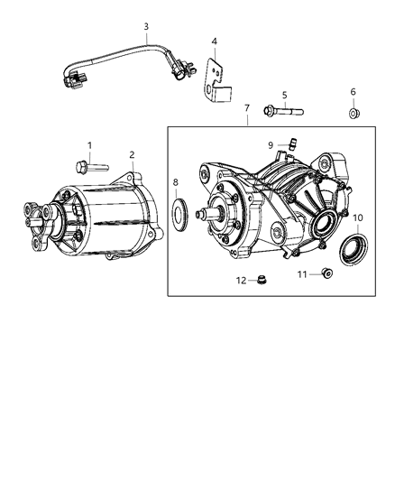 2013 Dodge Journey BDORC-Rear Axle Diagram for 5146768AB