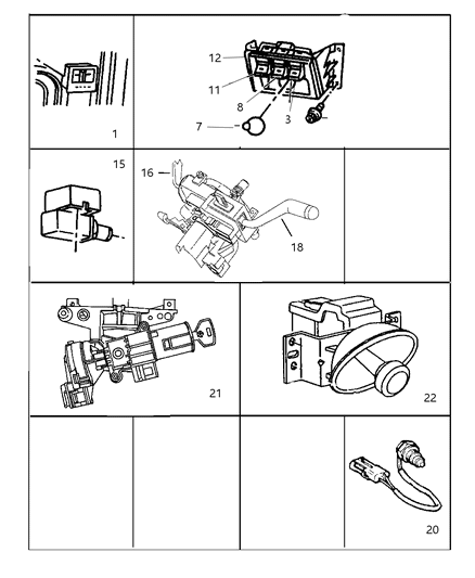 1999 Jeep Wrangler Switches Diagram