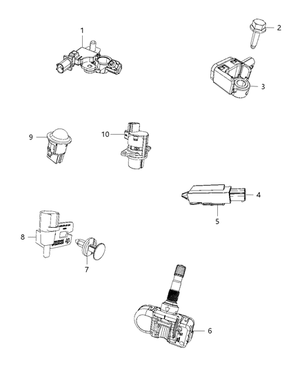 2014 Dodge Viper Sensors - Body Diagram