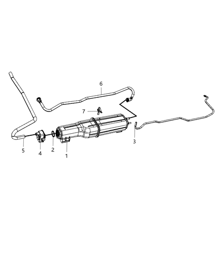 2009 Dodge Ram 1500 Vapor Canister & Leak Detection Pump Diagram