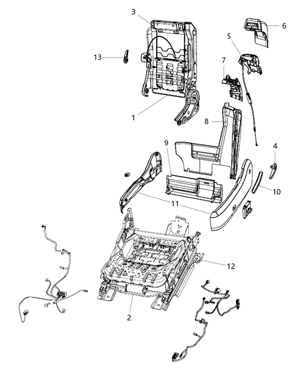 2010 Chrysler Sebring Shield-Seat Cushion Diagram for 1HL971T1AD