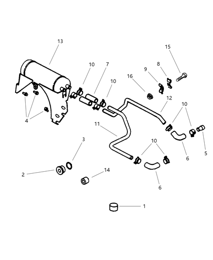 2000 Dodge Ram 2500 Quad & Club Cab Torque Converter Cooler Diagram