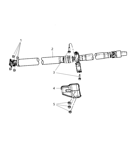 2007 Dodge Caliber Propeller Drive Shaft Diagram for 5273310AA