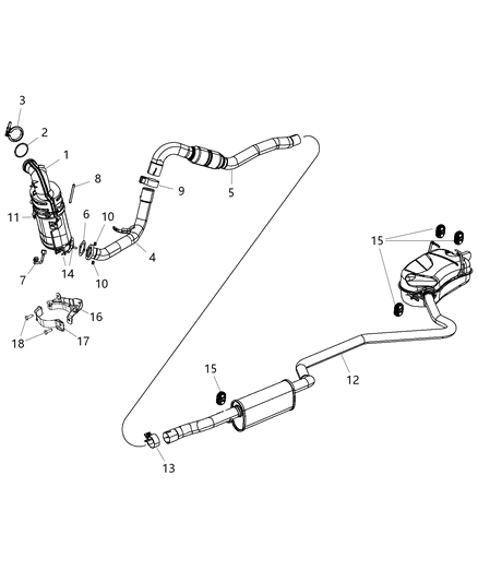 2016 Dodge Journey Exhaust System Diagram 1