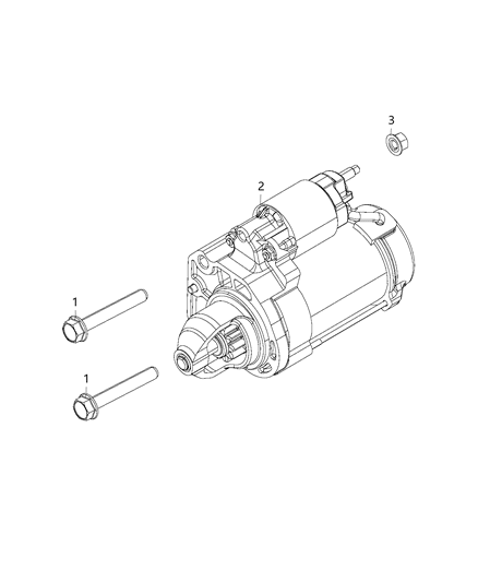 2020 Jeep Cherokee Engine Starter Diagram for 56029615AD