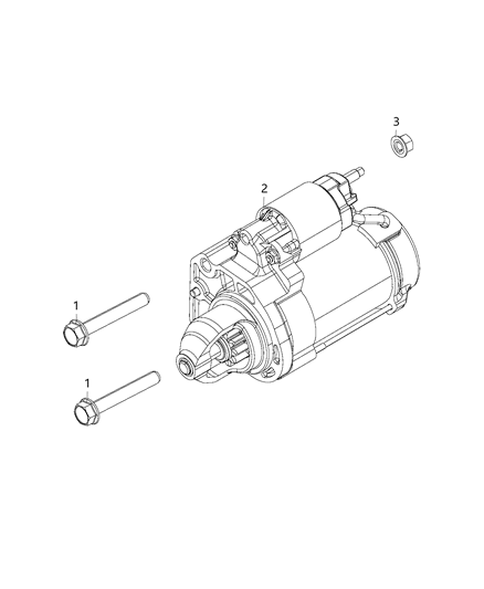 2020 Jeep Cherokee Starter & Related Parts Diagram 5