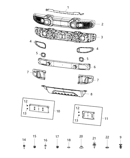 2019 Jeep Wrangler Bumper Diagram 2