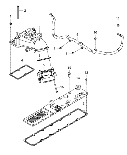 2013 Ram 3500 Intake Manifold & Air Intake Starting Aid Diagram 2