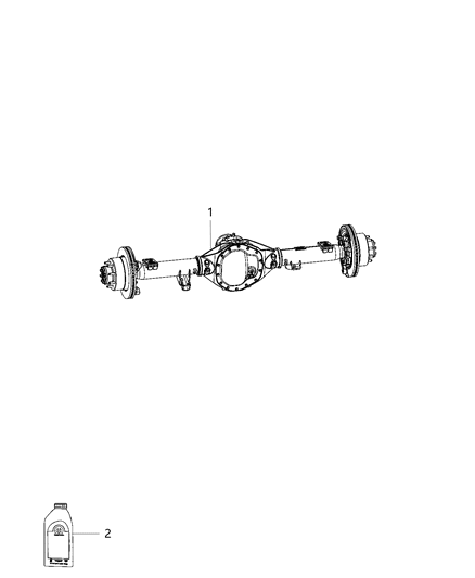 2019 Ram 3500 Axle Assembly, Rear Diagram