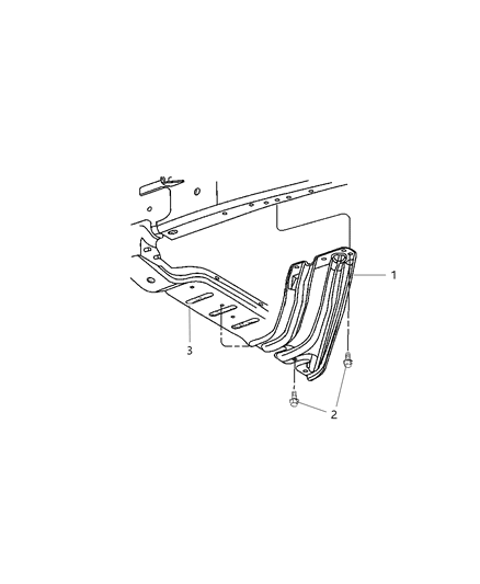 2007 Dodge Ram 3500 Skid Plates & Mounting Diagram 1