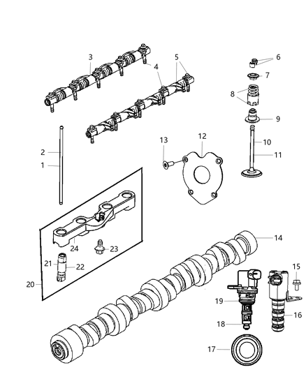 2013 Chrysler 300 Camshaft & Valvetrain Diagram 3