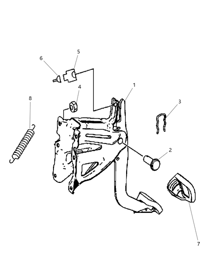 2008 Dodge Sprinter 3500 Brake Pedals Diagram