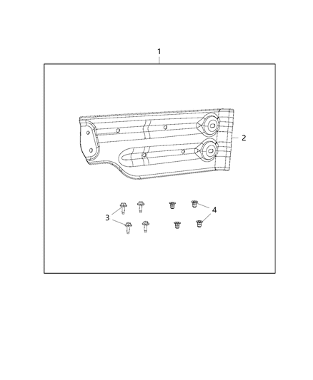 2015 Ram 1500 Plate Kit, Skid Diagram 2