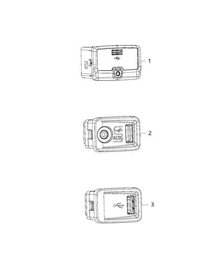 2014 Ram ProMaster 1500 Usb-Media Hub Diagram for 5NX49JXWAA