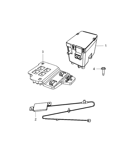 2013 Dodge Charger Antenna-Remote Start And KEYLESS En Diagram for 68067533AG