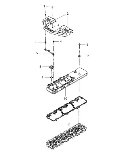 2007 Dodge Ram 3500 Engine Cover Heat Shield Diagram