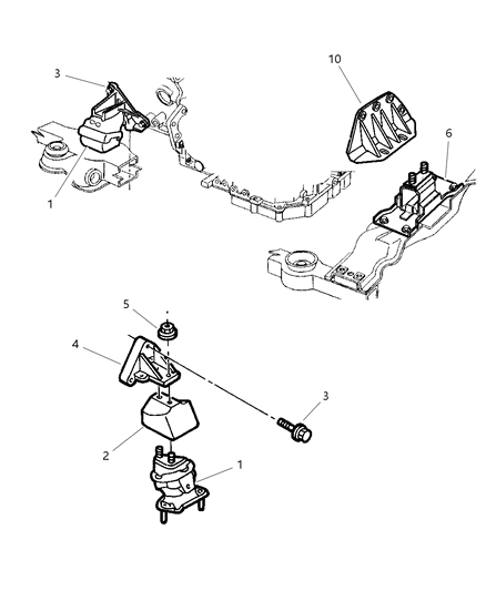 1998 Dodge Intrepid Engine Mounts Diagram 2