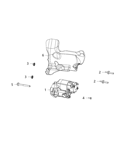 2016 Dodge Challenger Starter & Related Parts Diagram 3