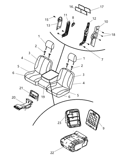 2010 Dodge Ram 2500 Front Seat - Split Seat Diagram 3