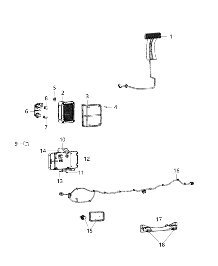 2018 Jeep Wrangler Lamps - Rear Diagram