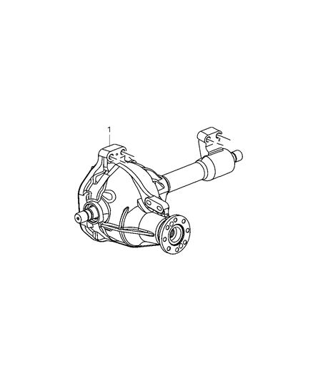 2005 Dodge Dakota Axle Assembly, Front Diagram