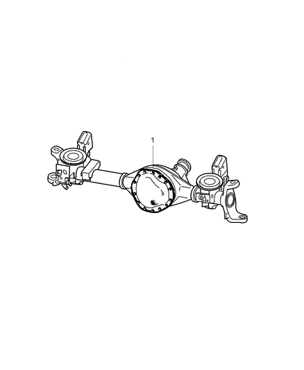 2006 Dodge Ram 2500 Axle Assembly, Front Diagram