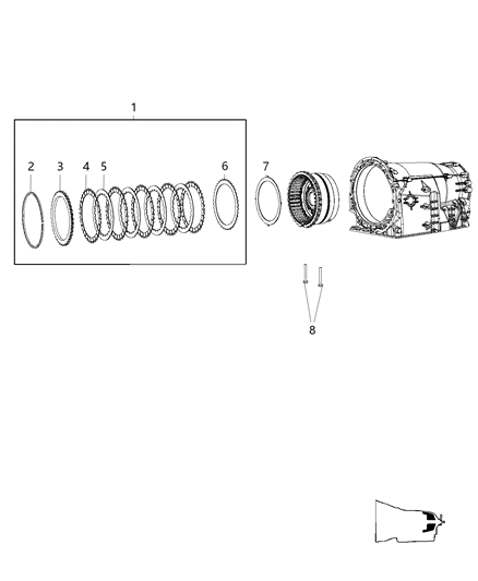 2010 Dodge Challenger B2 Clutch Assembly Diagram 1