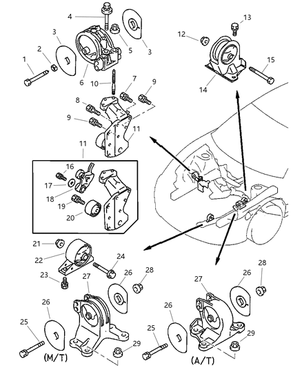 2005 Dodge Stratus Bolt Diagram for MU242010