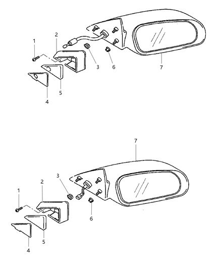 2000 Dodge Avenger Exterior Mirrors Diagram